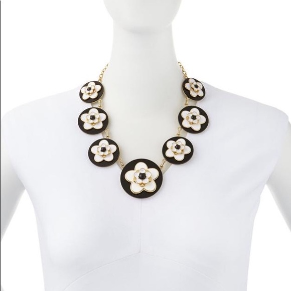 Kate Spade Mod Floral Black & white flower statement necklace - Picture 5 of 5